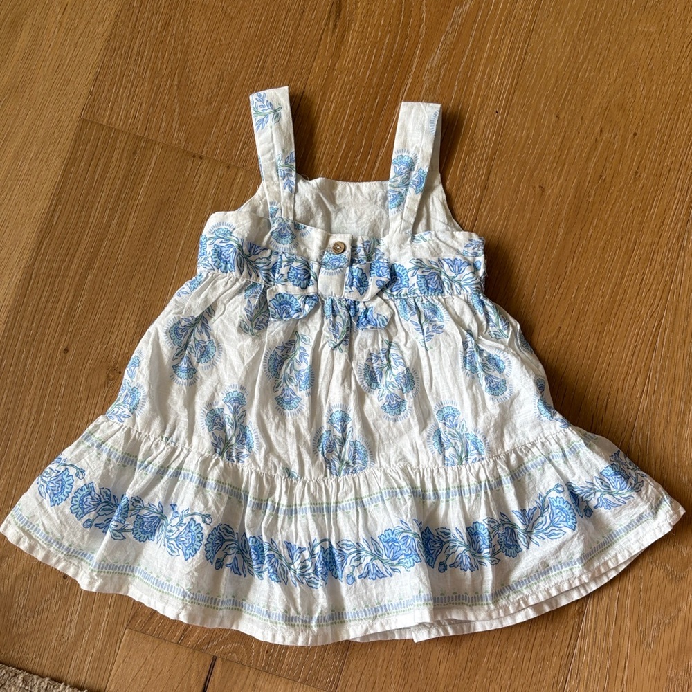 Haute Hippie white cotton floral baby dress
